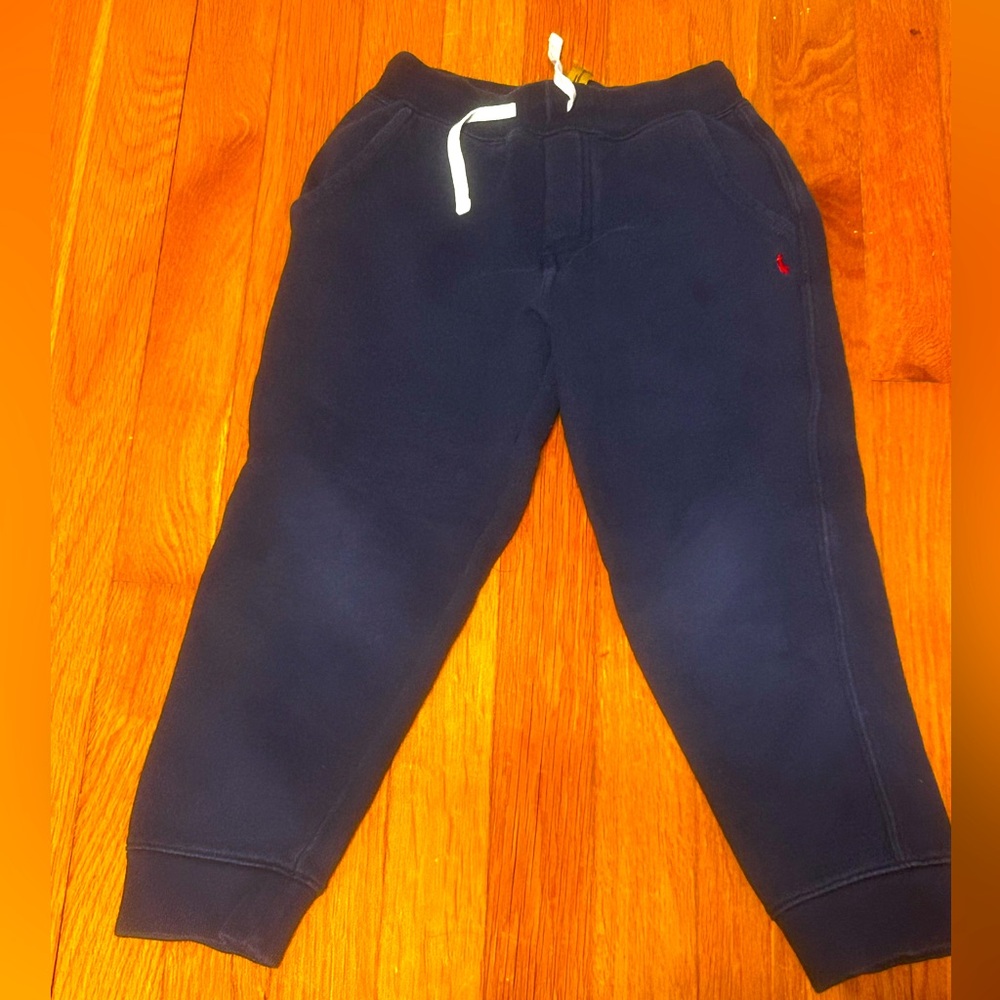 EUC Polo Ralph Lauren Navy Blue Kids Jogger Pants Size 7